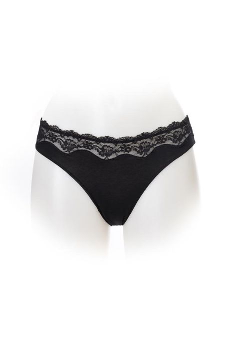 BLACK COTTON CLASSIC SLIP