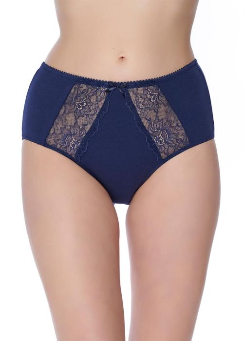 NAVY BLUE PAMELA BATO LACY WOMEN SLIP