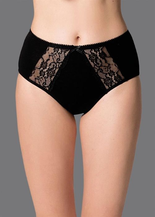 BLACK PAMELA BATO LACY WOMEN SLIP