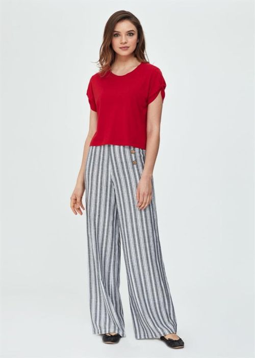 RED CROP TOP WOMEN T-SHIRT