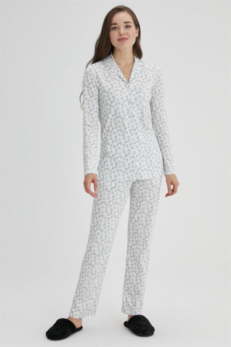 ECRU WOMEN'S COTTON SHIRT PAJAMAS SET