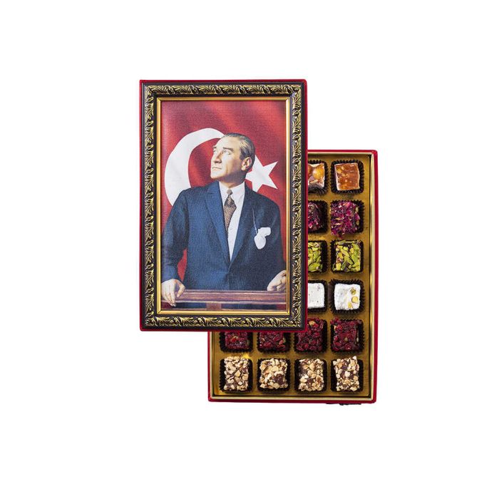 Cafer Erol, Framed Box Mustafa Kemal Atatürk - Handmade Special Turkish Delight