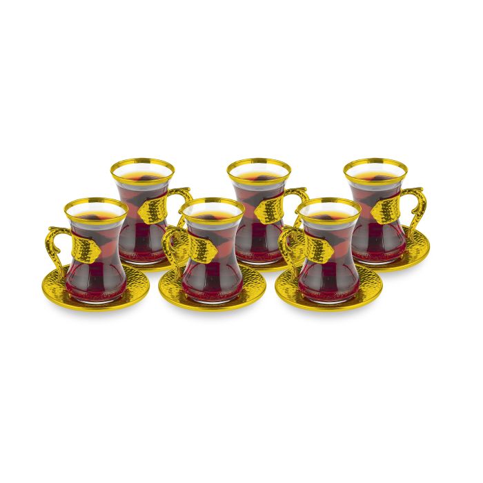 Damla Tea Set - 6 Cups