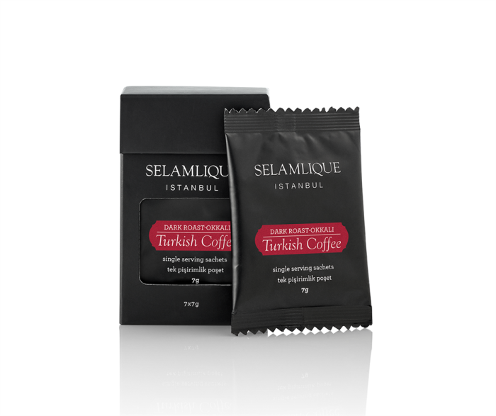 Selamlique, Dark Roasted Turkish Coffee Sachets Packs of 7