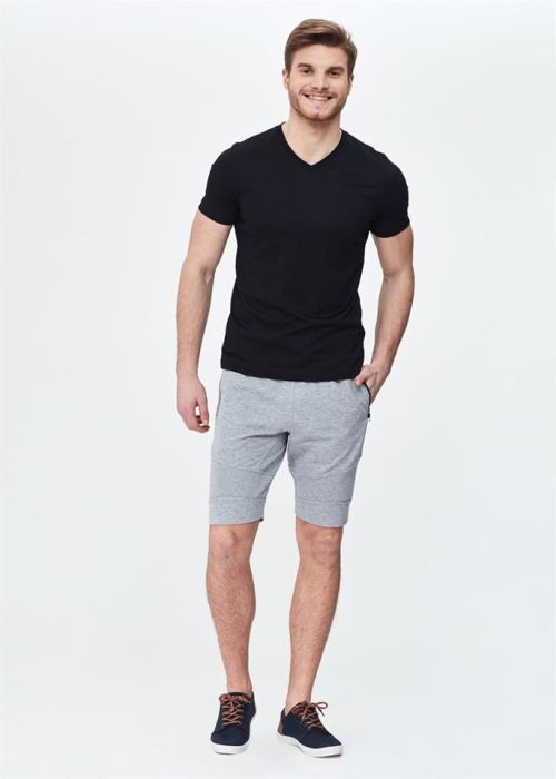 BLACK DGE 11454 MODAL V-NECK T-SHIRT-SY