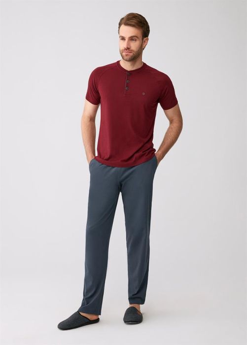 MODAL FABRIC MEN'S SHORT SLEEVE PAJAMAS SET