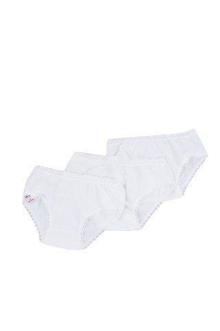 WHITE 3 PCS COMBED GIRL SLIP