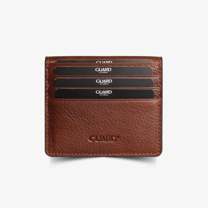 Derideposu Otto Taba / Brown leather card wallet / 5239