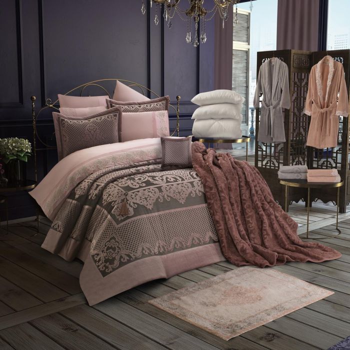 Schafer Dreams Jacquard Velvet Duvet Cover 21 Pieces Gray
