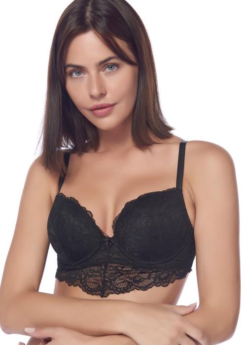 Black take it easy almond empty cup single bra