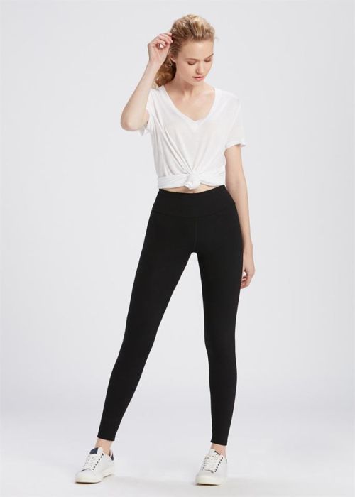 BLACK WOMEN'S SPORTY TIGHTS